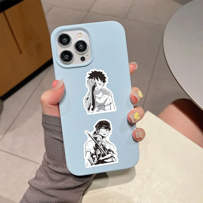 60pcs/120pcs Hot Anime One Piece Cartoon Black&White Graffiti Stickers Cartoon DIY Skateboard Suitcases Stickers Gifts