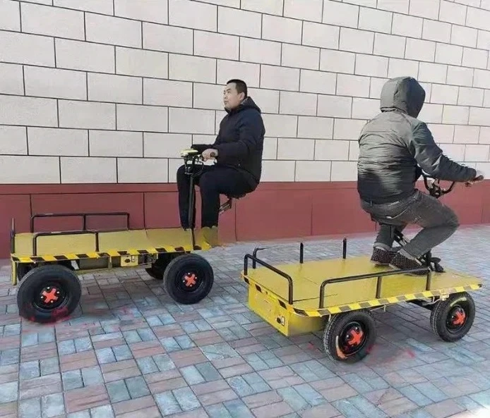 

Cargo Carrier Tricycle Platform Portable Trolley With Rubber Wheel