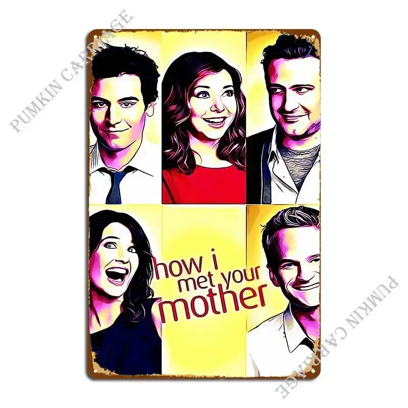 How I Met Your Mother Metal Plaque Club Bar Party Wall Decor Designing Tin Sign Poster