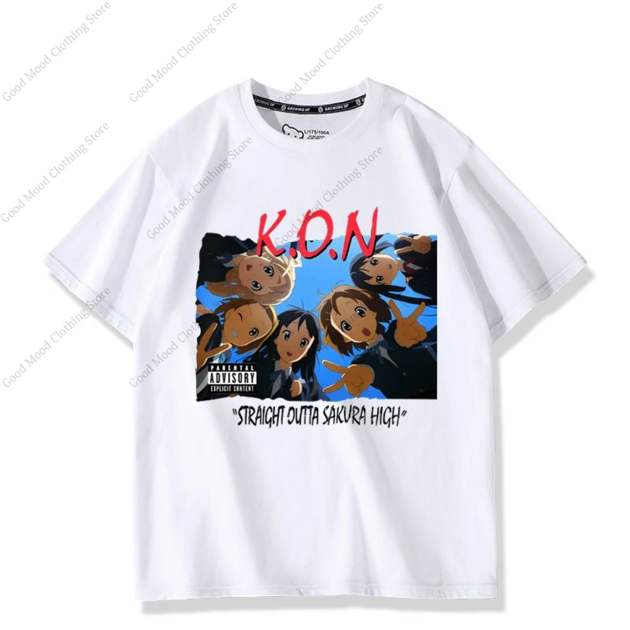 ¡Anime K-ON! Camiseta K ON Hirasawa Yui Akiyama Mio con estampado de dibujos animados, camisetas de manga corta de algodón de alta calidad para hombres y mujeres