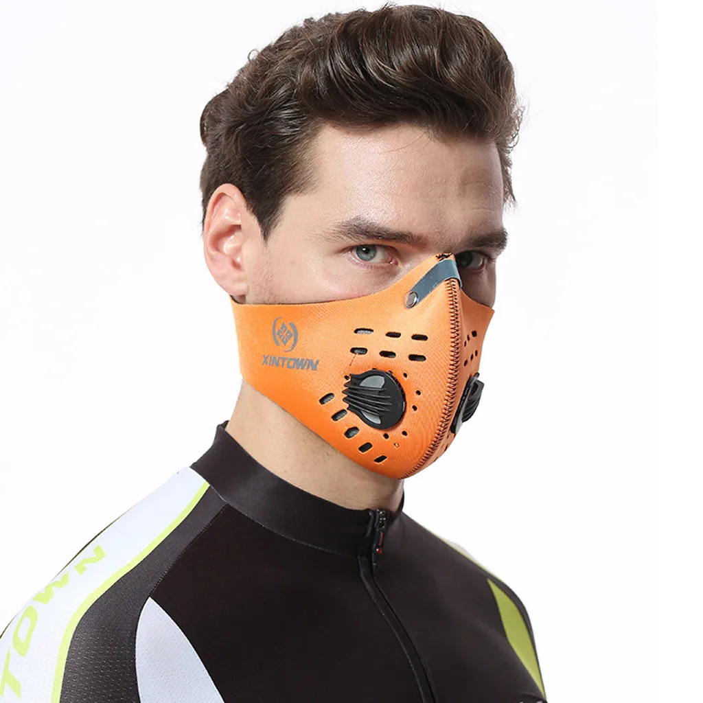 Outdoor Sports Reusable Face Masks For Men Dustproof Masks Activated Carbon Dust Mask With Extra Filter Cotton Halloween Cosplay