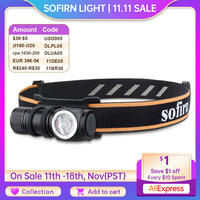 Sofirn HS10 USB C Rechargeable Mini 16340 Headlamp 1100lm LH351D 90CRI Angle Flashlight TIR Optics with Magnet Tail 2 Groups