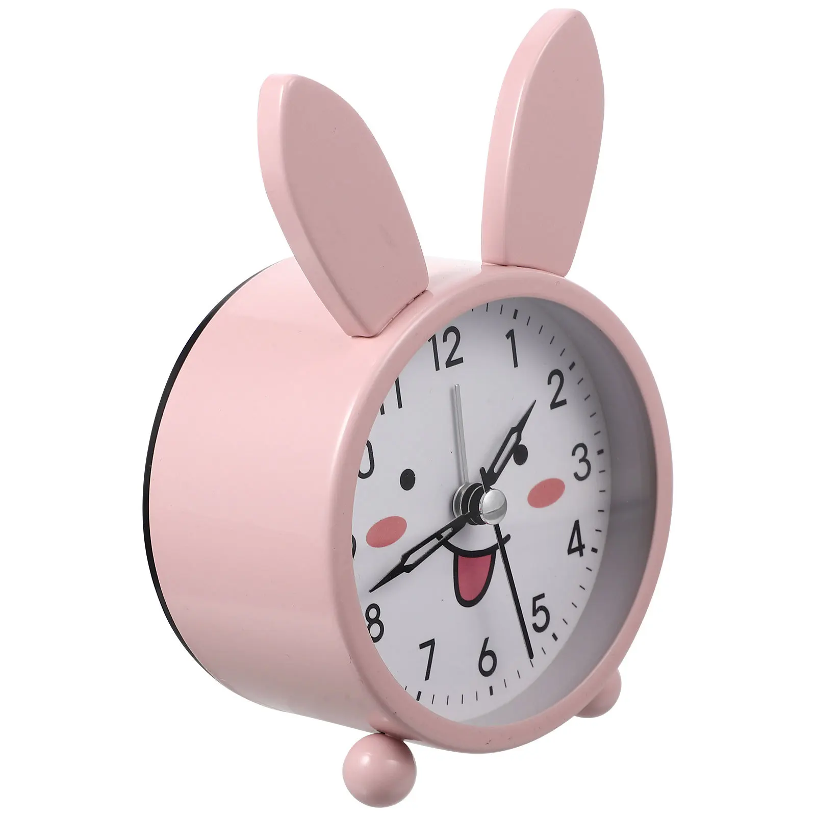 

Cute Cartoon Rabbit Small Alarm Clock Silent Sweep Luminous Night Light Dorm Room Bedside Table Clock Home Decor