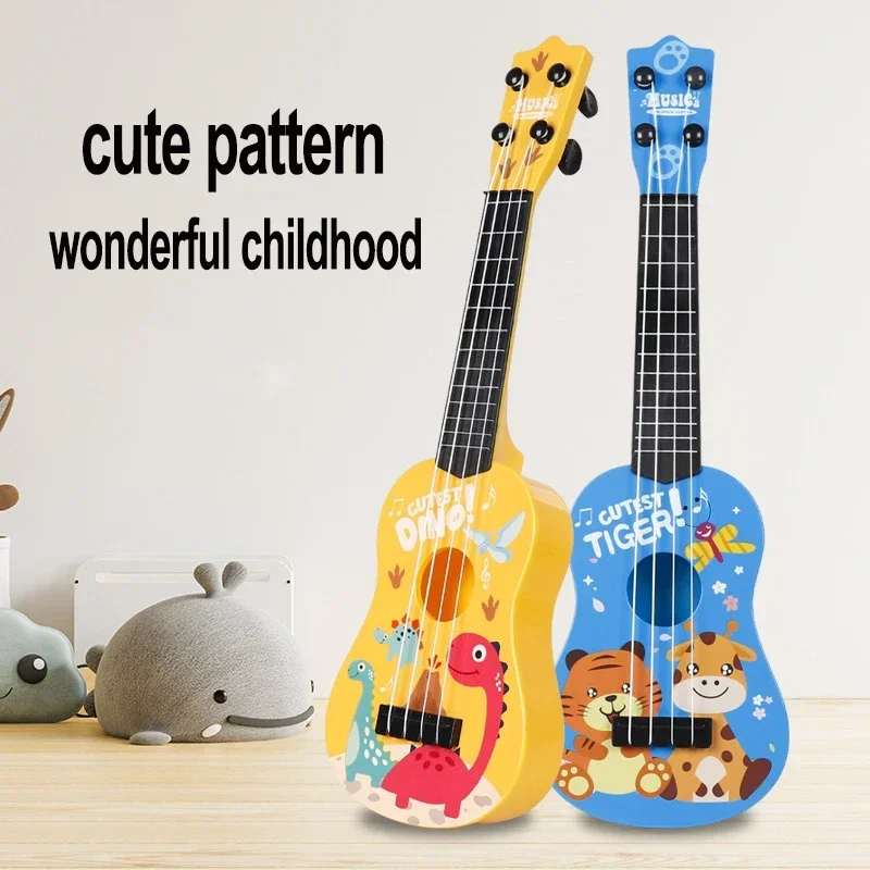 Children Ukulele Musical Toys Montessori Education Instruments 4 Strings Small Guitar Music Toy Musician Learning Gift