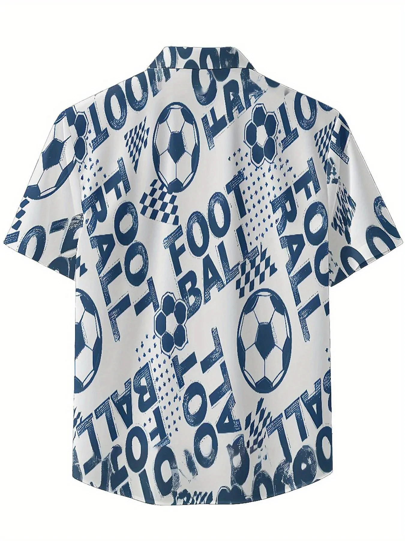 Męskie koszule hawajskie w dużych rozmiarach, wzór motywów piłkarskich, letnie codzienne topy, odpowiednie na imprezy i na zewnątrz, streetwear