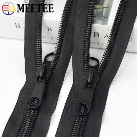 1Pc 10# 80-300cm Nylon Zippers Tent Down Double Side Open-End Zipper Jacket Garment Replace Zip Repair Kits Sewing Accessories