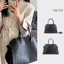 High-Quality Tote Bag Genuine Leather Woven M10/15 Fashion Commuter Bag Large Capacity Cowhide Cross-body Bag