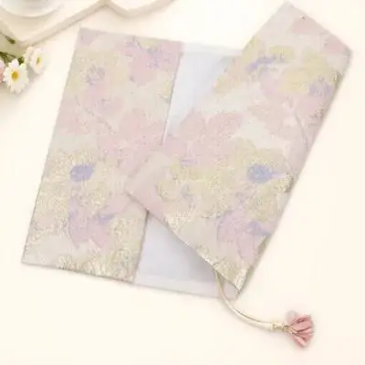 布製ブックカバー サテン製 伸縮性 調整可能 保護スリーブ 大型教科書用 ハードカバー本用プロテクター