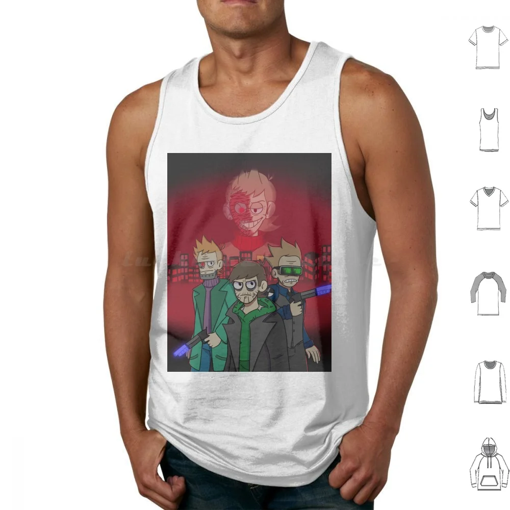 Wtfuture Poster Tank Tops Print Cotton Eddsworld Wtfuture Eddsworld Edd Eddsworld Matt Eddsworld Tom Eddsworld Tord