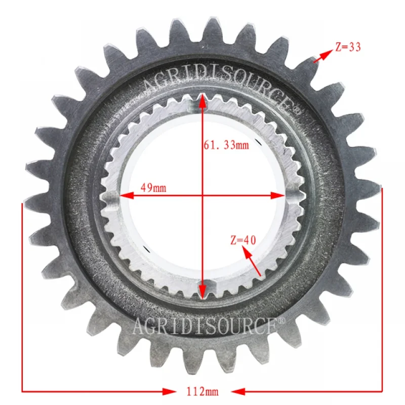 Affordable：Hot sale For Foton Lovol Agricultural Farm tractor Spare Parts TB604.372T-09 II drive gear