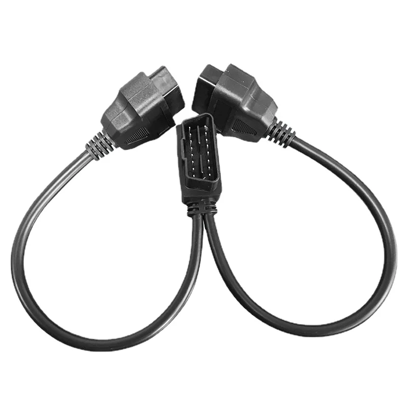 Imagem -04 - Pinos Cabo de Extensão Divisor Macho para Dupla Fêmea y Obd 16pin Cabo a Obd Conector Adaptador Cabo para Kia 30cm Obd2 16