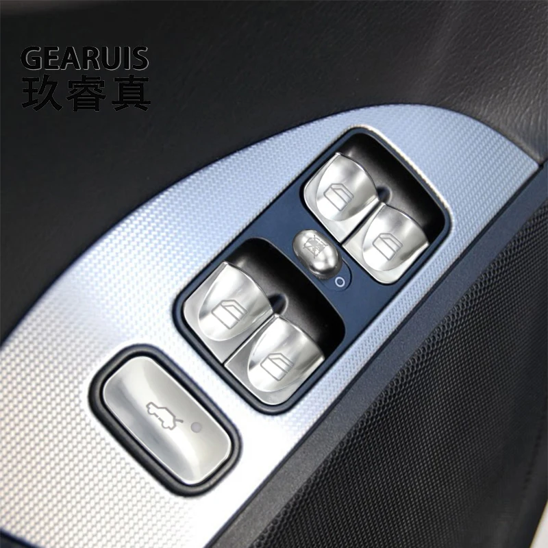 For Mercedes Benz CLK Class W209 2002-2006 Car Door Window Glass Lift Button switch Cover Sticker Trim Auto Interior Accessories