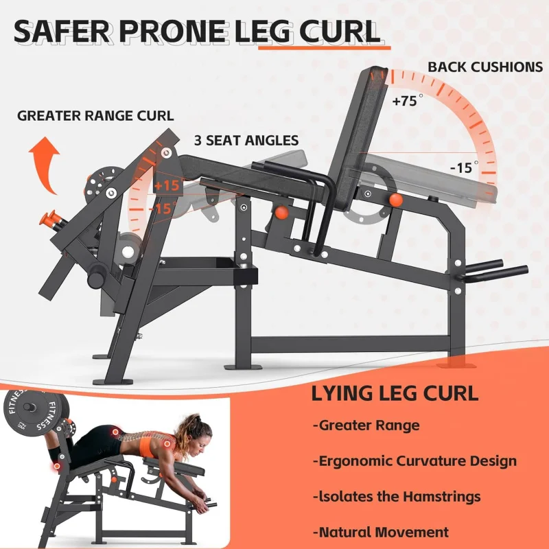 آلة ضغط وتجعيد الساق، تمديد ساق واحدة، تجعيد الساق المستقرة، مقعد تمرين الساق قابل للتعديل