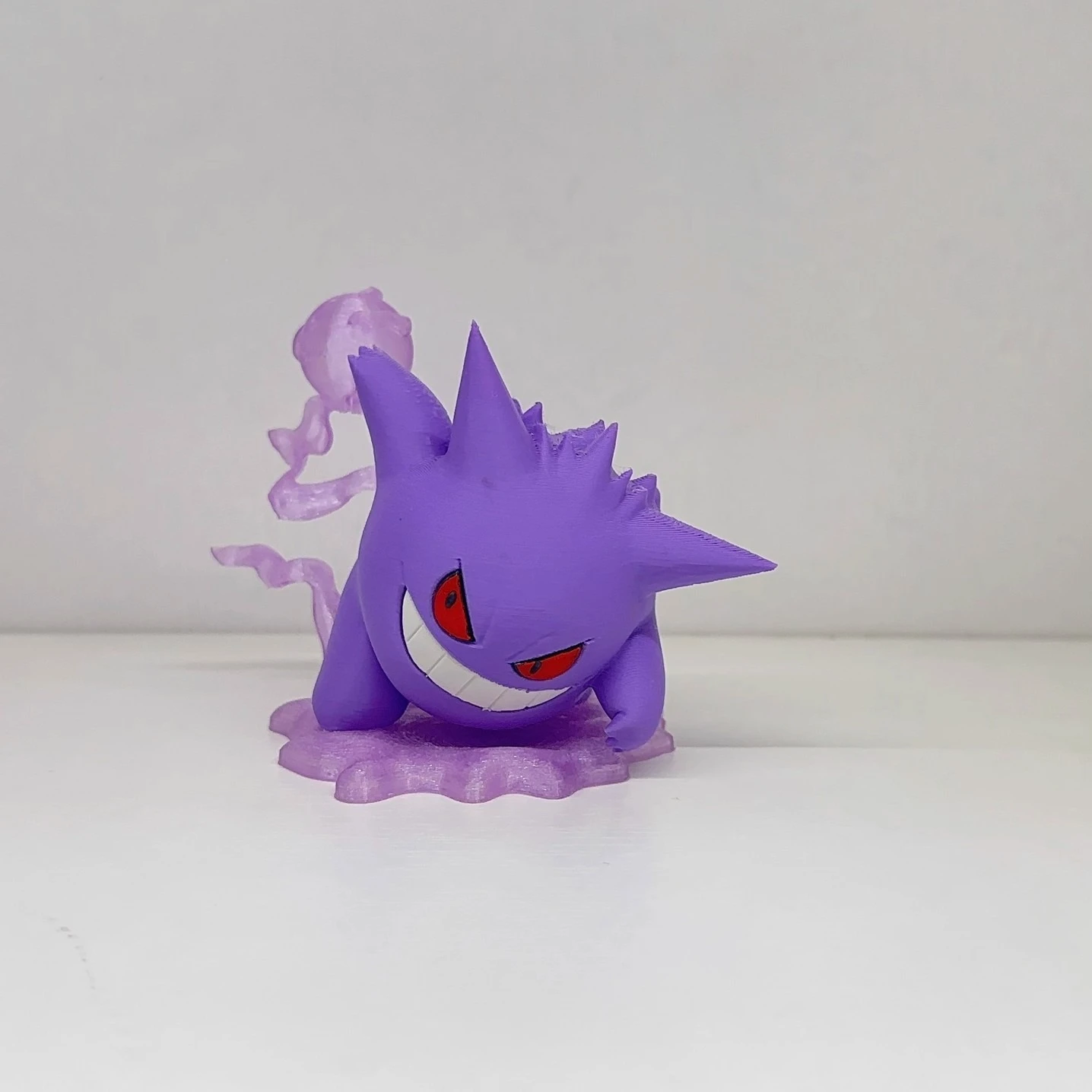 3D Printing 1/20 Scale World Gastly Gengar Haunter Pokémon Game Peripheral PLA Collections Model Desktop Ornament Decoration Toy