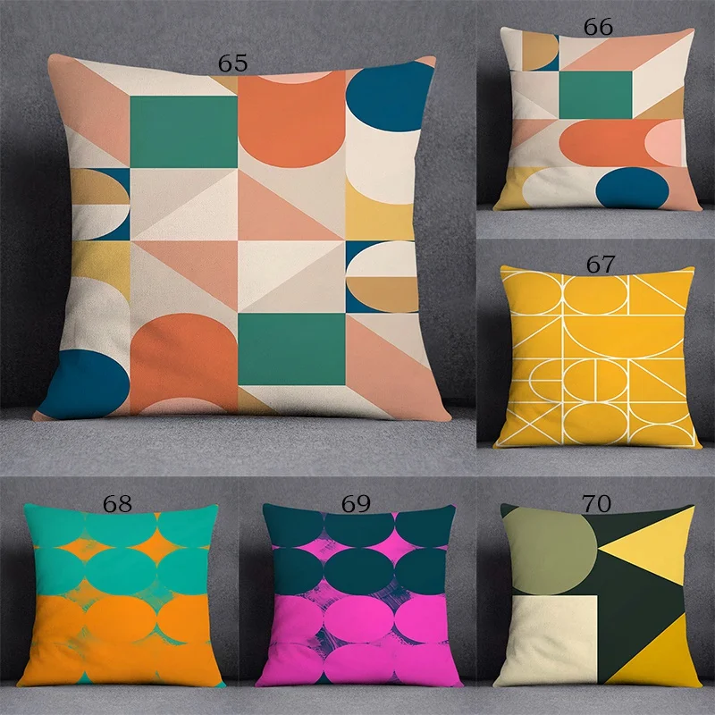 

Semicircle combination series pattern decorative pillowcase, square pillowcase, home office decoration (45cm * 45cm)