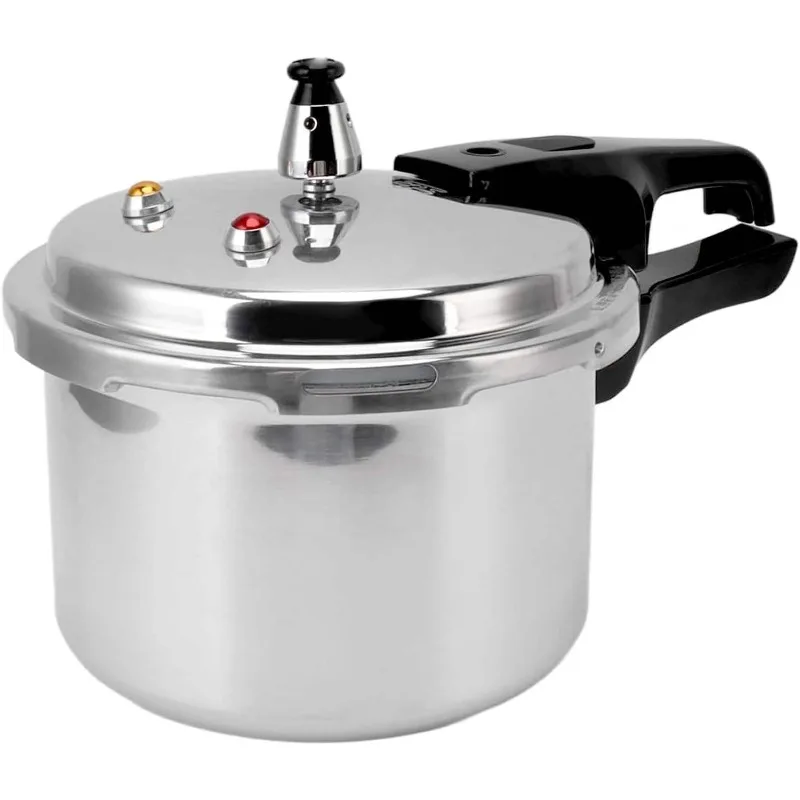 Aluminum alloy pressure cooker explosion-proof design heat-resistant handle polished appearance multi-capacity (3L-20L) pot