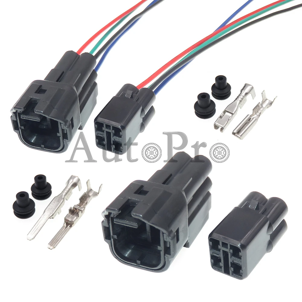 1 Set 4 Hole 6187-4442 AC Assembly Car Waterproof Plug 6180-4182 Automobile Parts Auto Male Female Wiring Socket