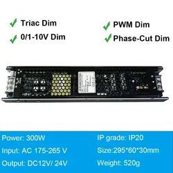 Triac-調光可能LEDドライバー,電源60w,100w,150w,200w,250w,300w,220 w,v,24v,調光可能