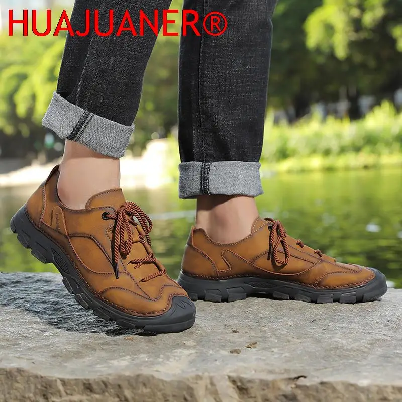 Scarpe da trekking di alta qualità Sneakers moda uomo scarpe Casual Classic Leisure Walk calzature Outdoor ballerine solide stringate fatte a mano