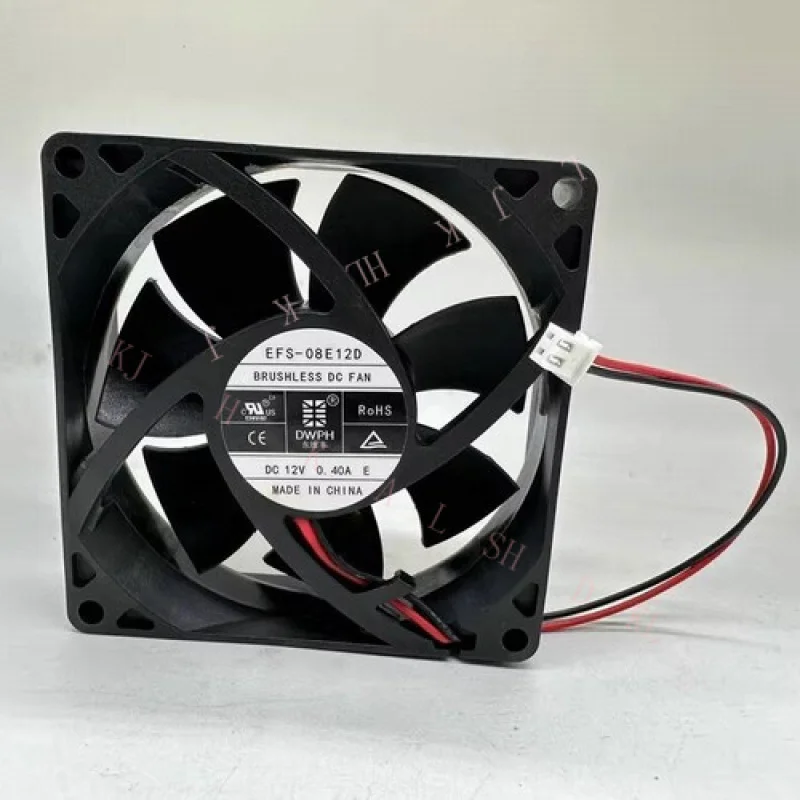 

N NEW FOR EFS-08E12D DC12V 0.40A 8CM 80*25MM Cooling fan