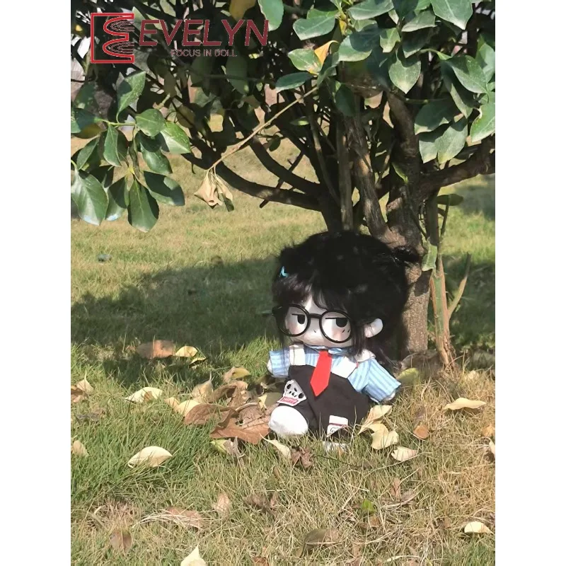 

Evelyn 20cm Cotton Doll Clothing Plush Doll Clothing Telegram Uniform Cool Strap Pants No Attribute Doll Accessories