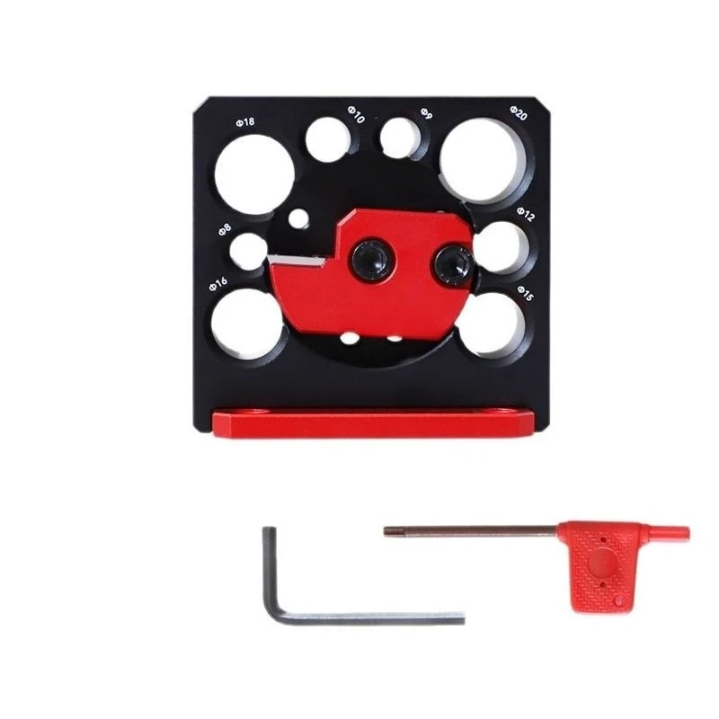 

8-Hole adjustable electric drill car round tool, woodworking car round artifact, wooden stick, tenon, round wood strip DIY tool