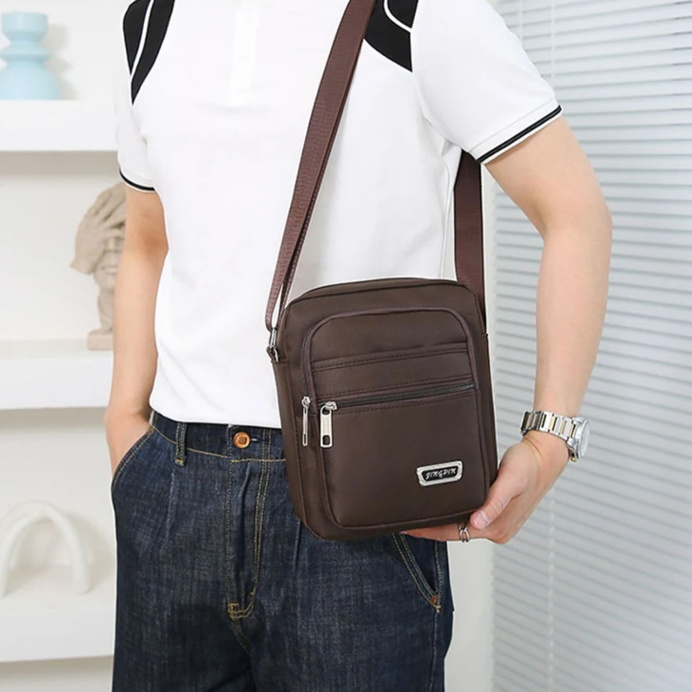 Bolso cruzado informal Simple para hombre, bandolera pequeña de nailon, Oxford, bandolera para teléfono, bolso de hombro grande