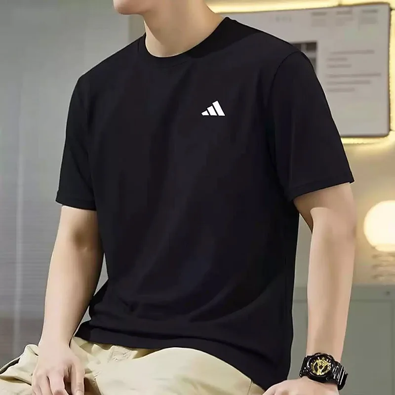 Adidas Men's Short-Sleeved T-Shirt for Summer Casual, Loose-Fitting, Breathable, for Exercise and Fitness, KU8712-13-14