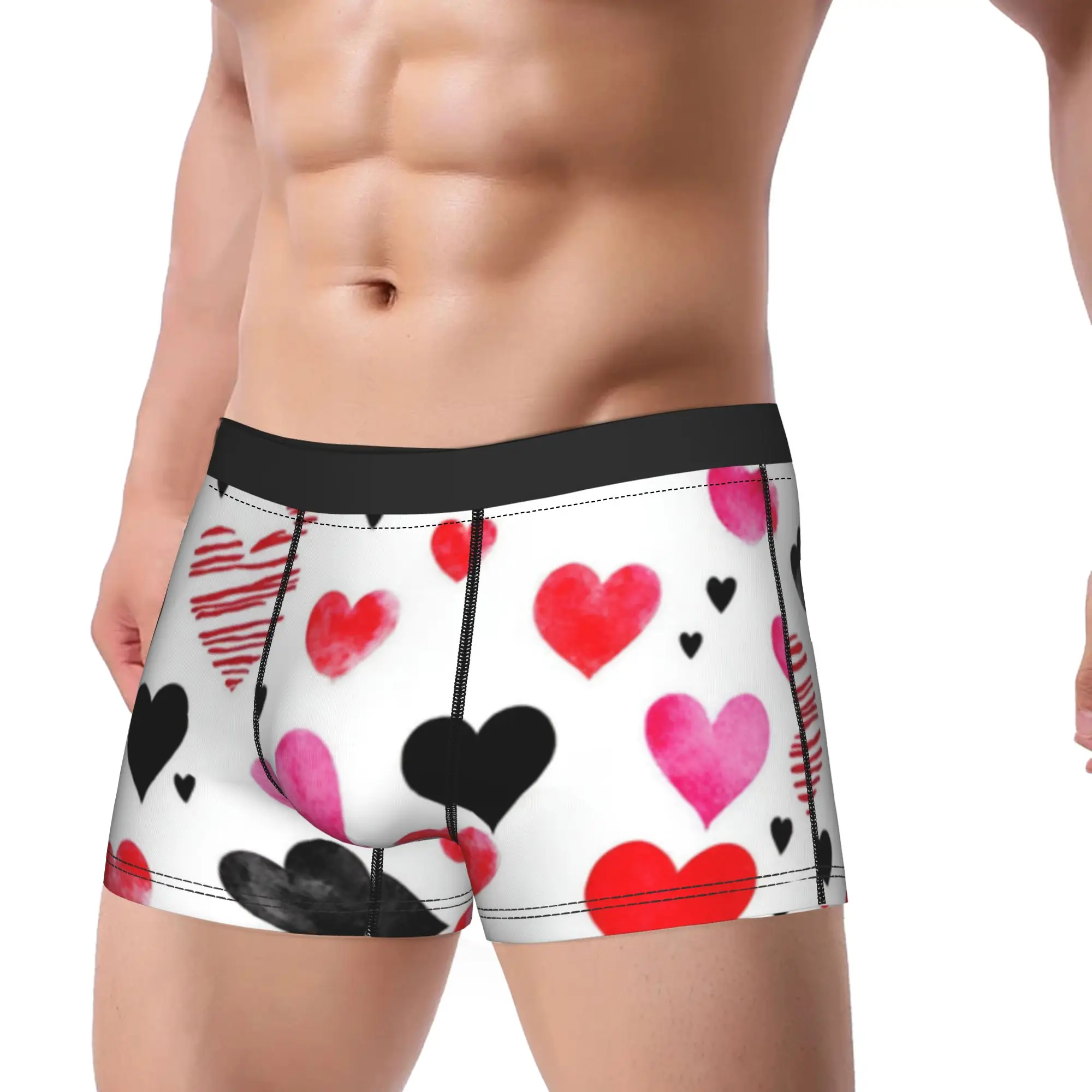 Red Heart Love Heart boyfriend Boxers Gag Gift For Men Amazing Underwear  Boxer Shorts
