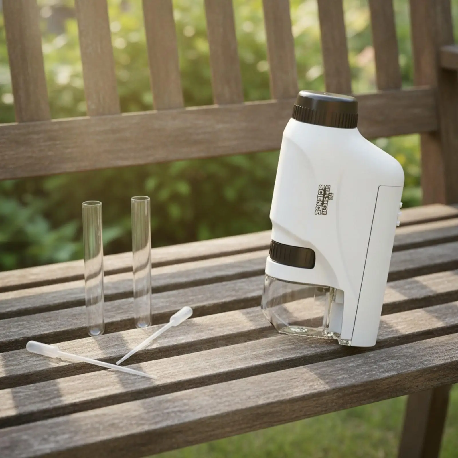 Lightweight Science Microscope Toy for Home Lab with Smooth Adjustment Rings Optical Kit Includes Droppers and Dish for Safe