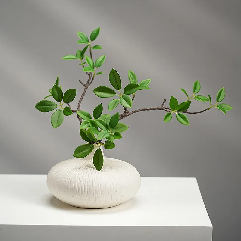 Minimalist Modern Ceramic Vase Floral Ornament Living Room Entry TV Cabinet Tabletop Home Space SavingDecorPremiumFurnish Accent