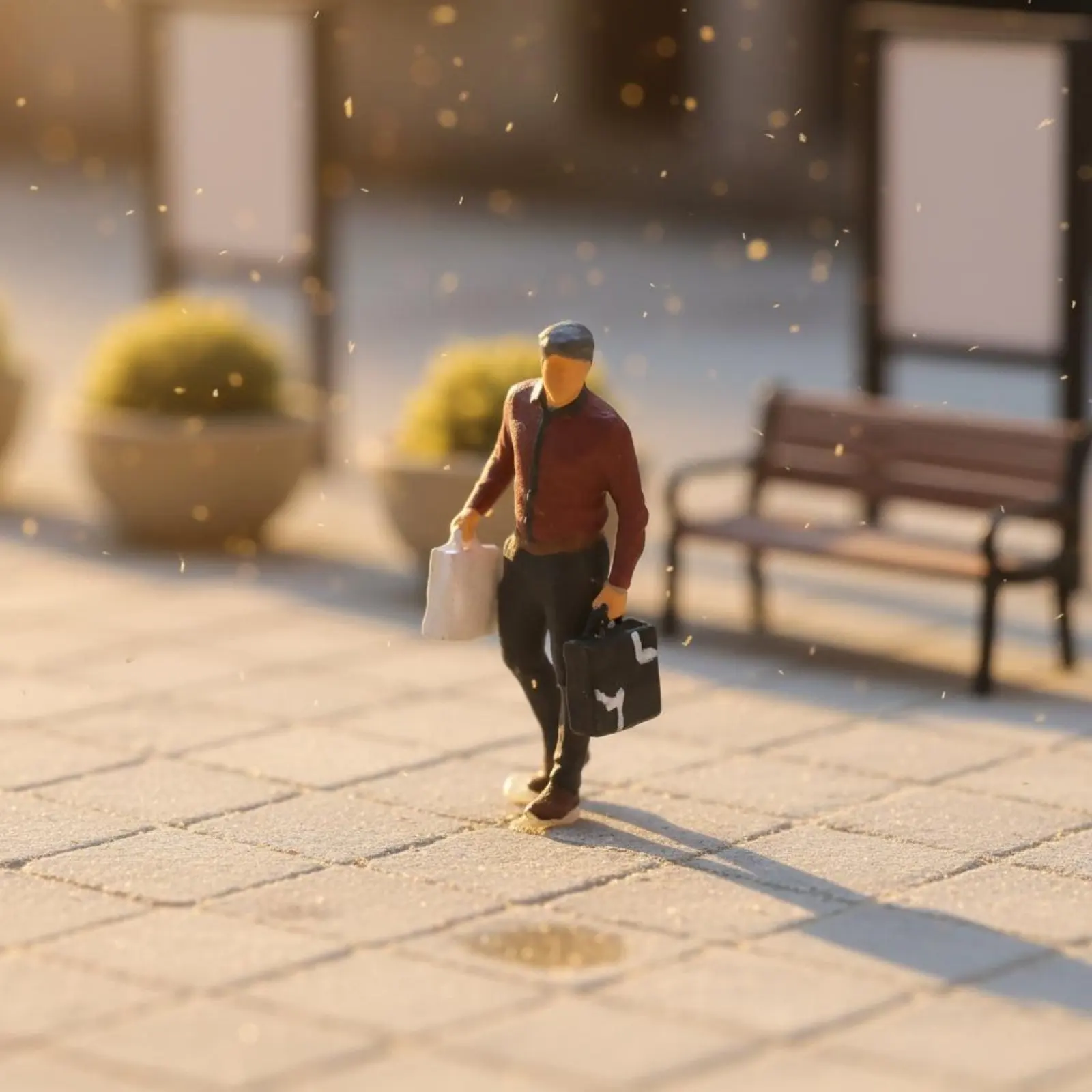 

6 Pieces Shopping Couple Figures Collectible Miniature Shopping People 1:64 Scale Figures Hand-Painted 1:64 Scale People