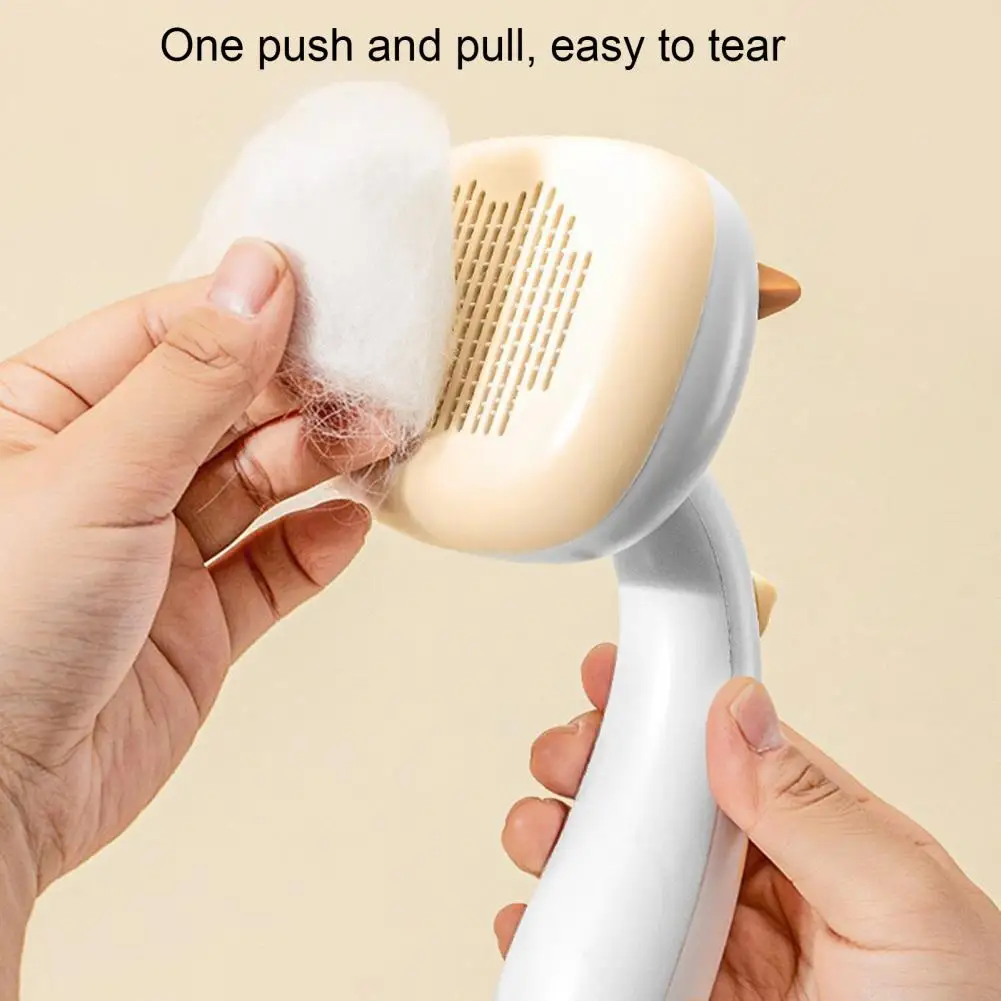 Skin-friendly Pet Brush Skin-friendly Pet Grooming Tools Self-cleaning Shedding Comb Brush for Dogs Cats Puppy Hair for Haired