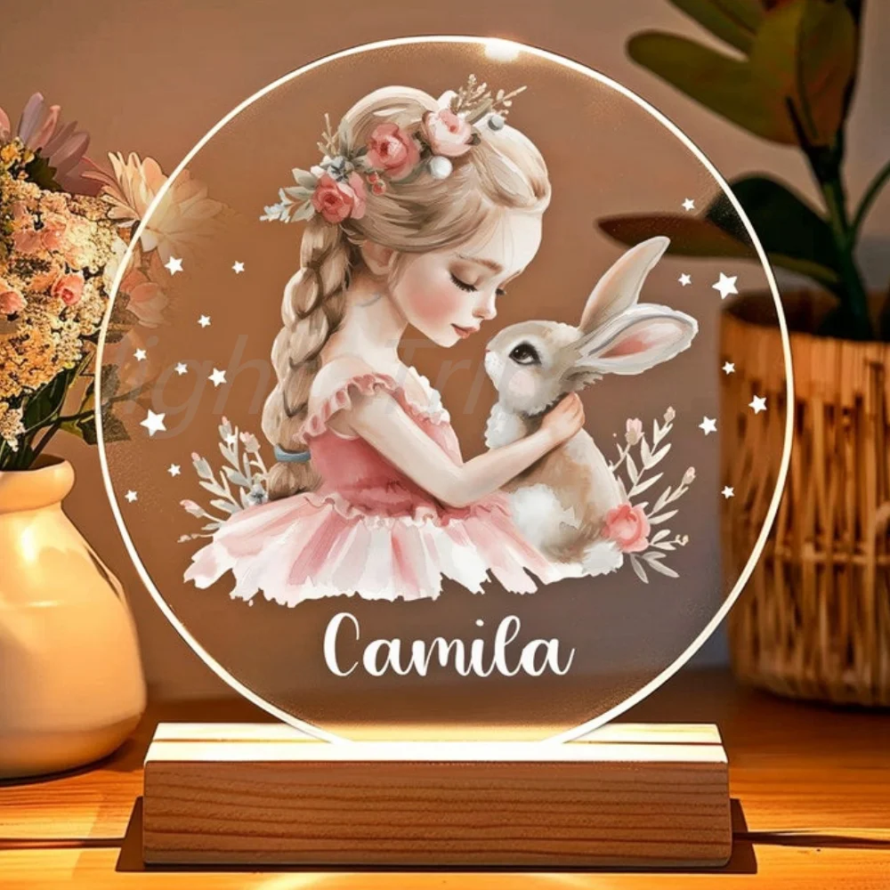 Custom Newborn Moon and Star Nightlight Kid lamp with Name Custom Baby Night Light Personalized Nursery Gift Baby Shower Gift