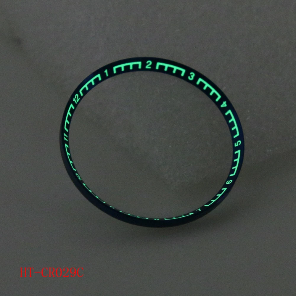 تصميم 12 ساعة 316L من الفولاذ المقاوم للصدأ SKX007 Super C1 حلقة فصل الساعة المضيئة باللون الأخضر