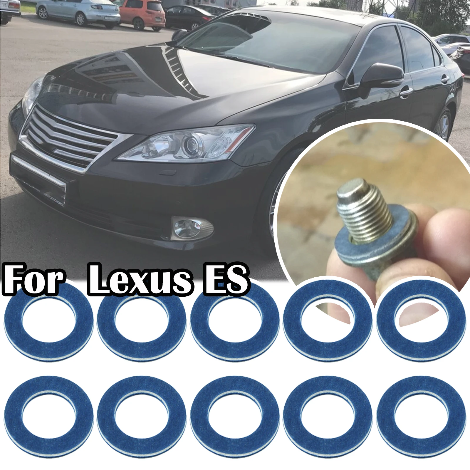 Car Oil Drain Plug Gaskets Crush Washer Seals For Lexus ES 250/300/350 1992 1993 1994 1995 1996 1997 1998 1999- 2012 Peugeot 107