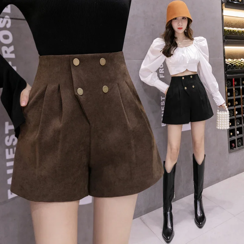 

Ladies Fashion OL High Wasited Front Zipper Woolen Shorts Women Clothes Girls Sexy Booty Shorts Female Outerwear Bootcut PAX637