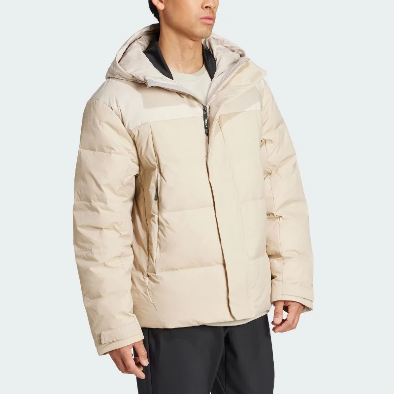 Adidas Winter New Men's Outdoor Hooded Windproof Warm Down Jacket IX7925