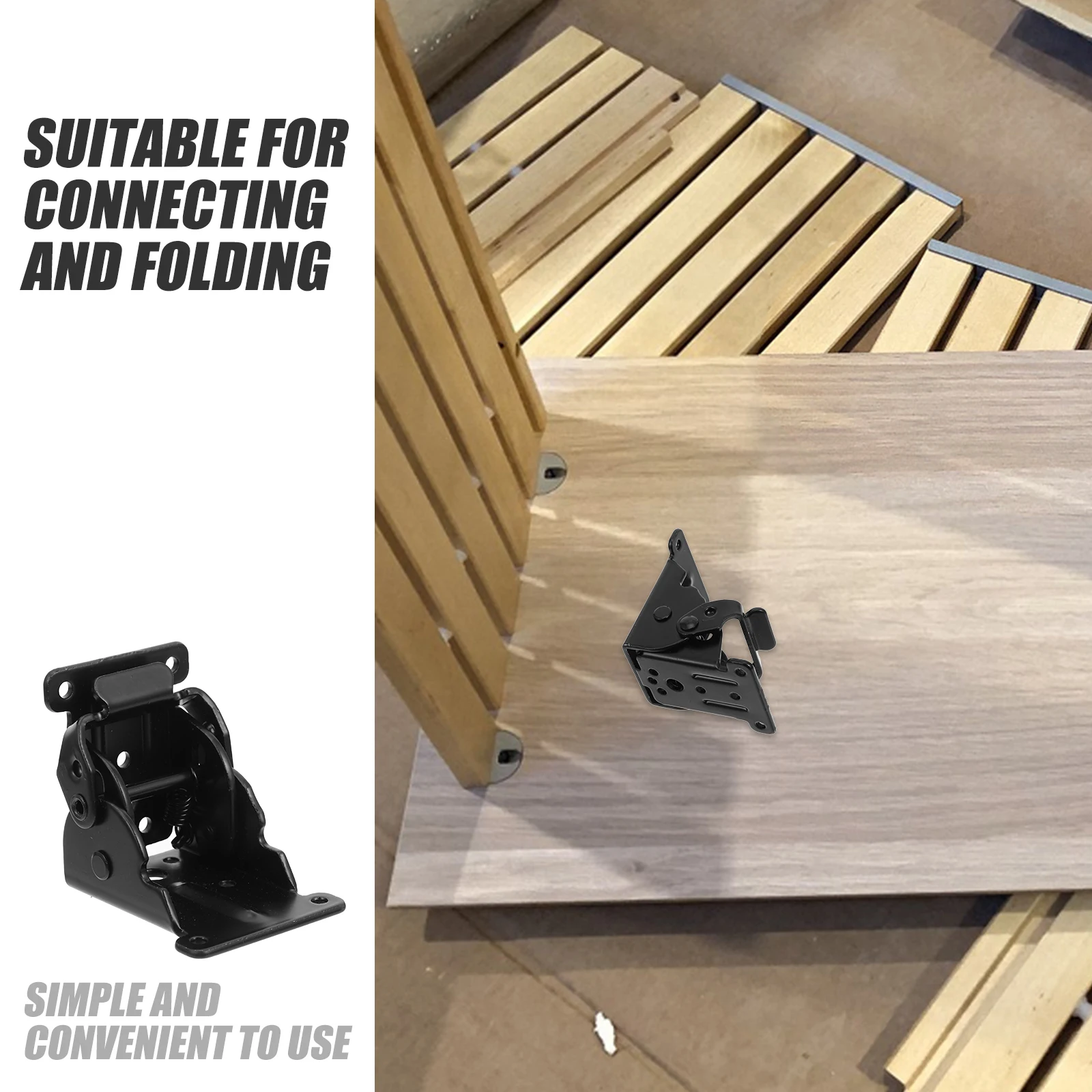 

4pcs Folding Hinge For Table Legs Heavy Duty 90 Degree Space Saving Iron niture Hinge Durable Garage Door Spring
