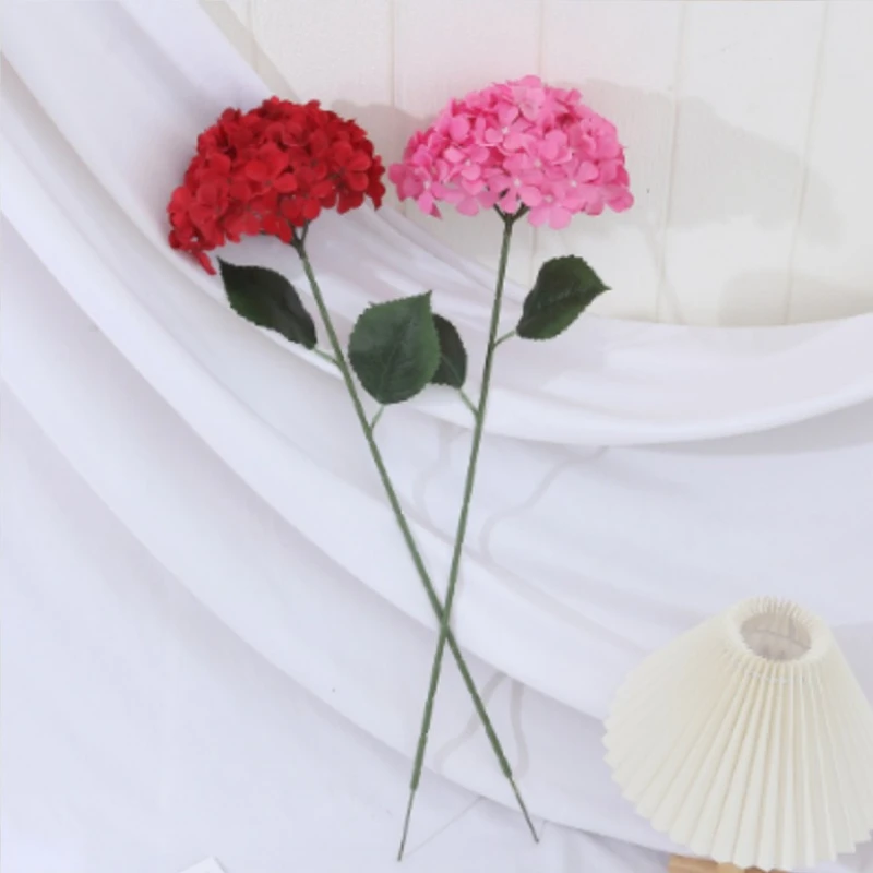 

Artificial hydrangea silk flowers for weddings, wall and floor arrangements, floral designs with multiple stems.