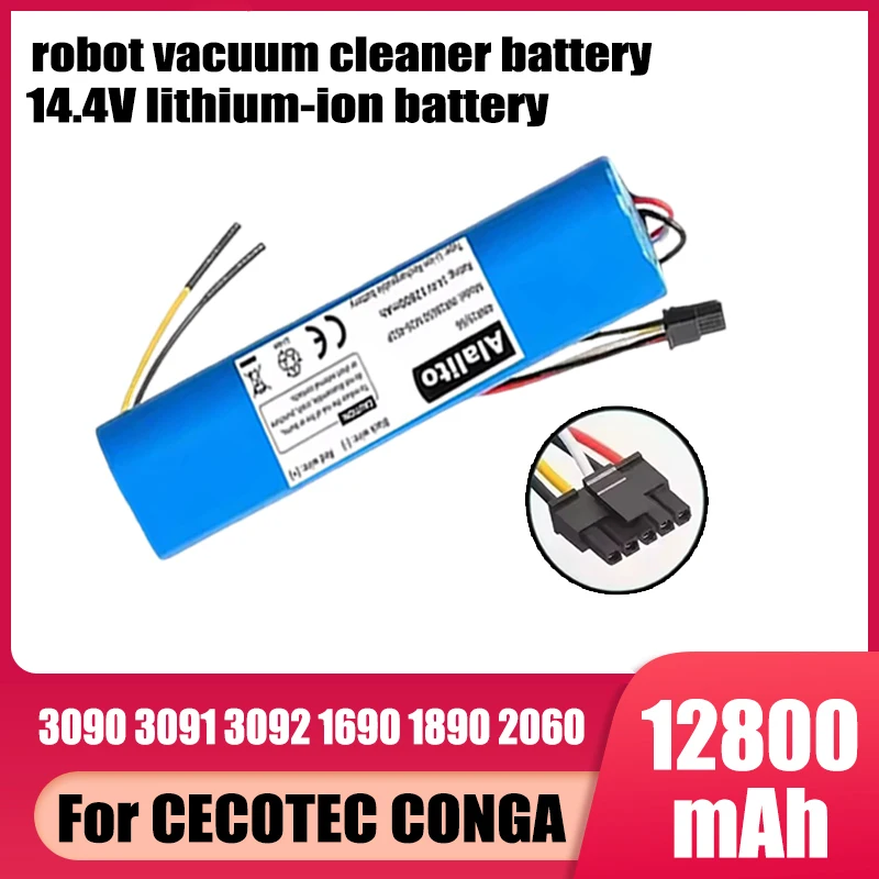 14.4V 9800mAh lithium-ion battery pack, for CECOTEC CONGA 3090 3091 3092 1690 1890 2090 robot vacuum cleaner battery replacement