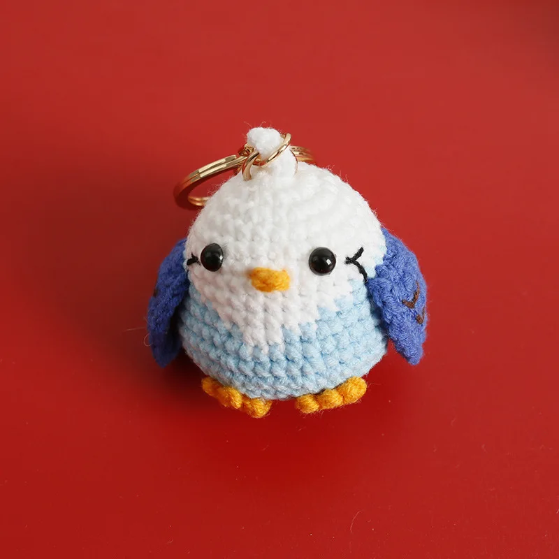 Niedlicher Gehäkelter Vogel-Anhänger Handgewebter Küken-Schlüsselanhänger Kreativer Gestrickter Tier-Schlüsselring Damen-Taschendekoration Geschenk – Detail 6