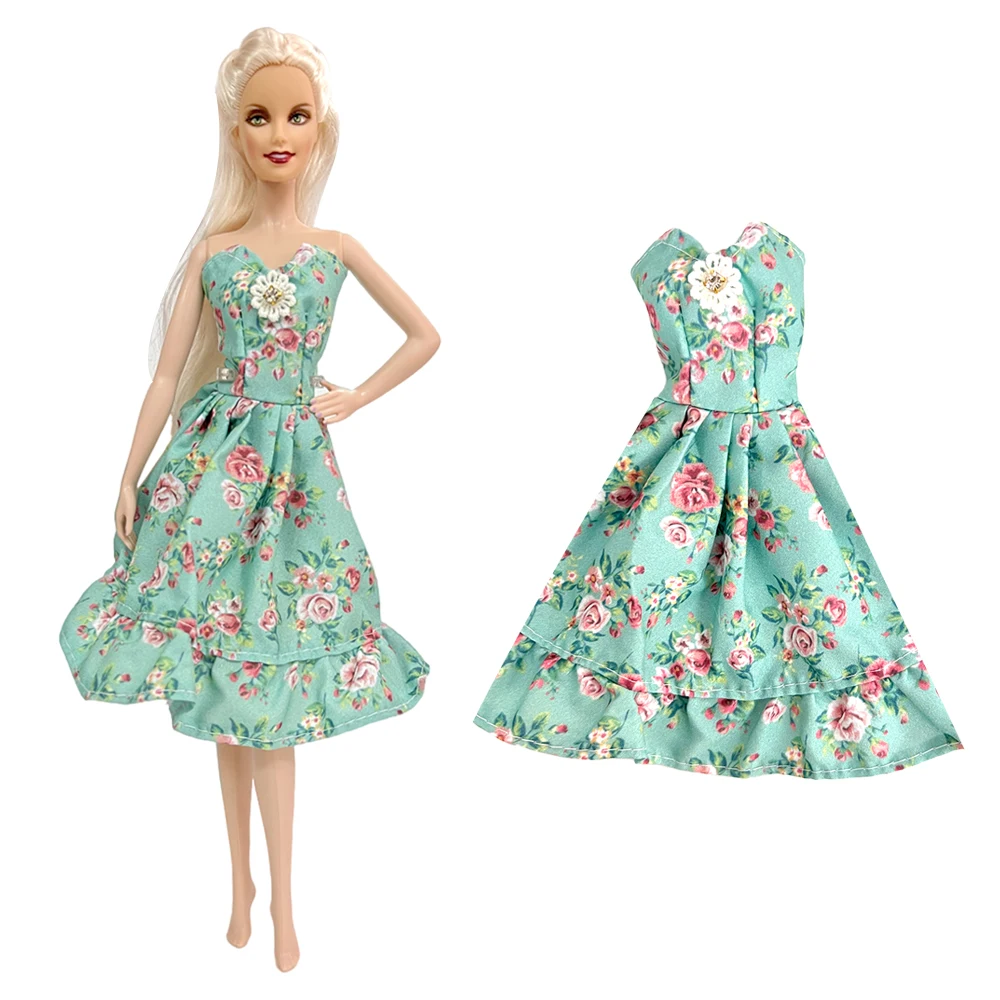 New 1 Pcs Fashion Dress  For 1/6 Doll Outfit  Green Dancing Skirt Party Modern Clothes For 1/6 Doll Accessories Gift Toys