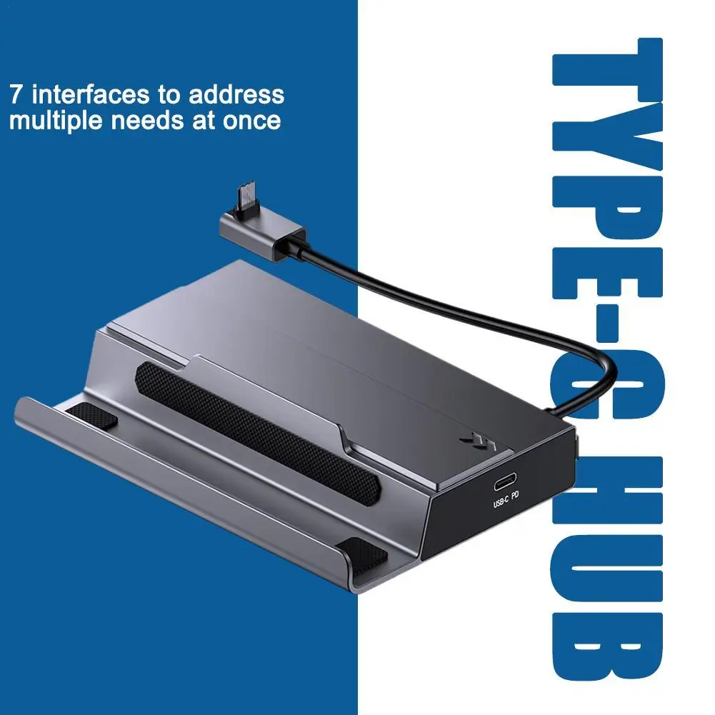 

Hub SSD Docking Station 7-in-1 Is Applicable To Steam Deck M.2 Handheld Aluminum Alloy Base Type-c Hub Docking Station