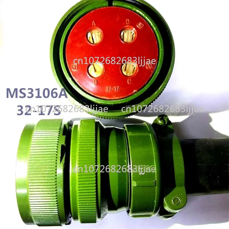 4core American standard aviation plug 32-17S industrial machinery equipment connector, high-power and high current 80A connector