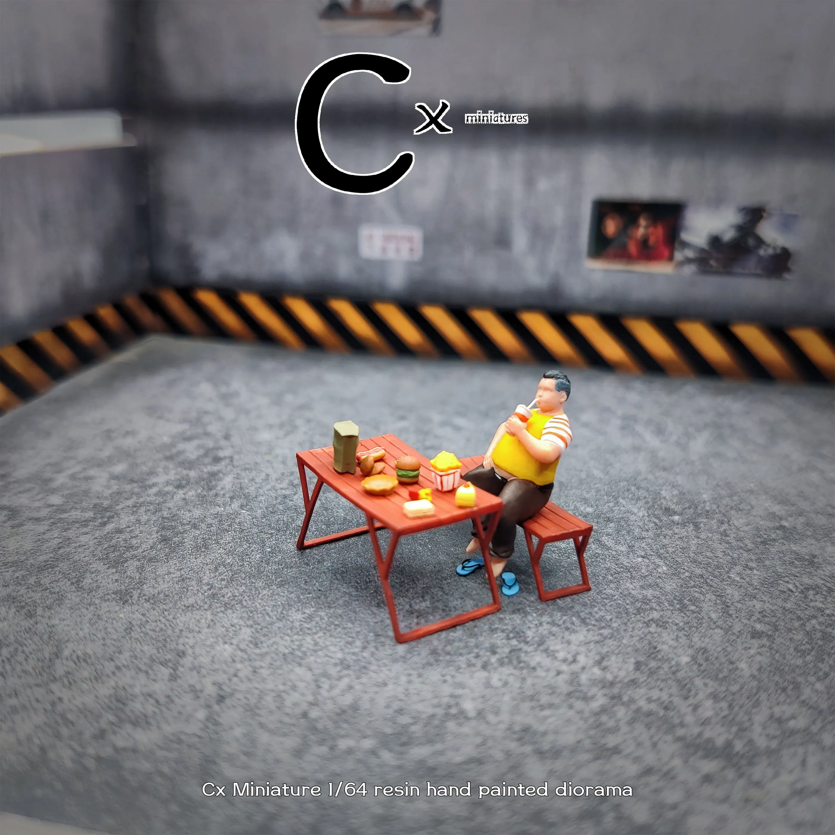 Cx Miniature Diorama 1/64 Scale Figurines Model Mai Xiaopang's Lunch Collection Miniature Hand-painted