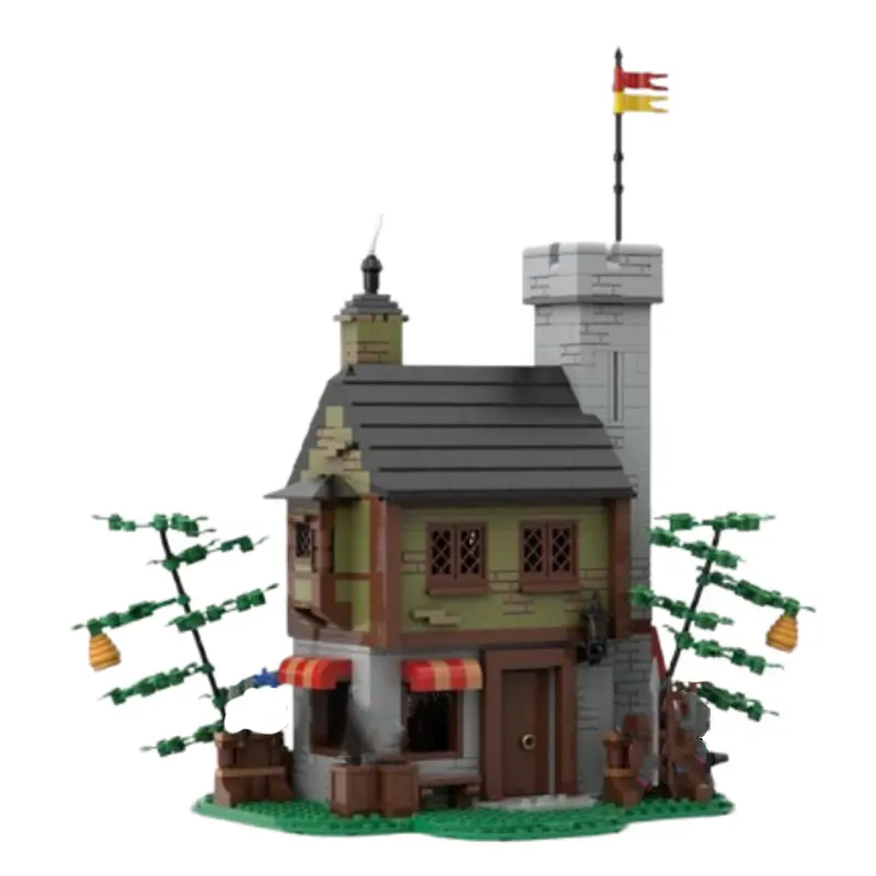 

Spot MOC-176379 1245pcs Armor Shop DIY small particle assembly building blocks educational toy model gift set ornaments