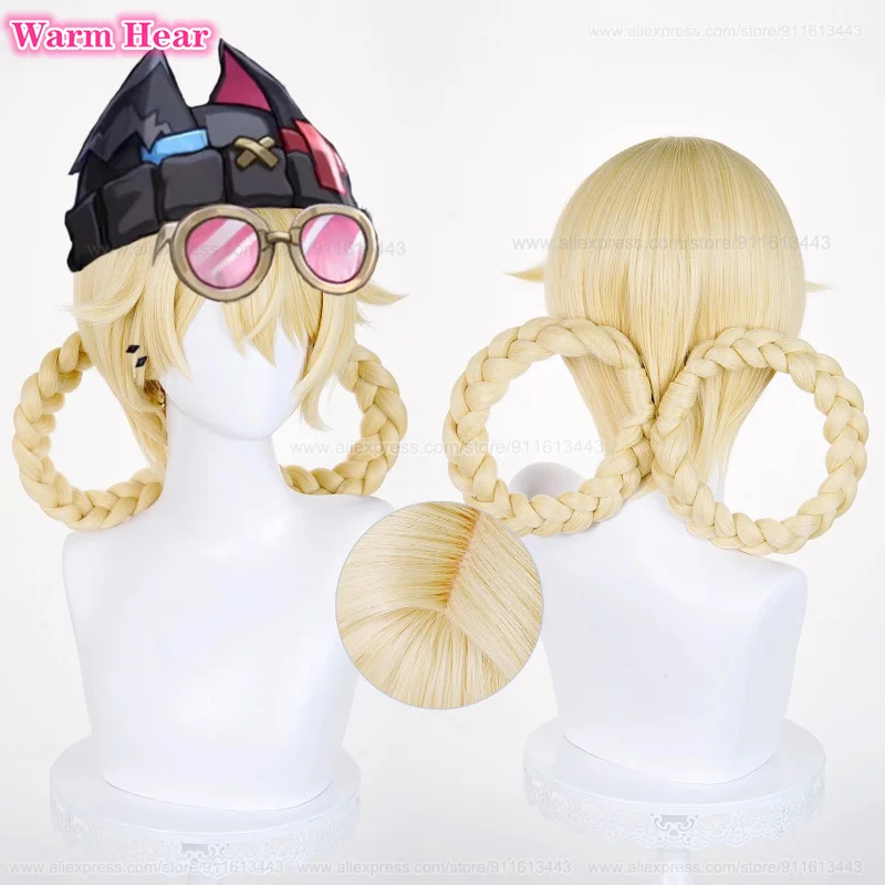 

New! Game Jahoda Synthetic Hair Short 30cm Light Golden Cosplay Anime Wig Heat Resistant Hair Halloween Party Wigs +Free Wig Cap