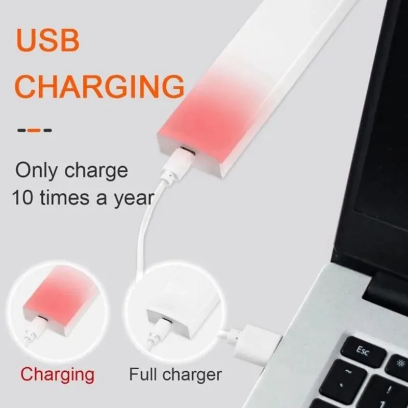 

24-Hour Delivery LED Motion Sensor Night Light, 30Cm, 3-Color Dimming, USB Rechargeable, Minimalist Design For Home Use