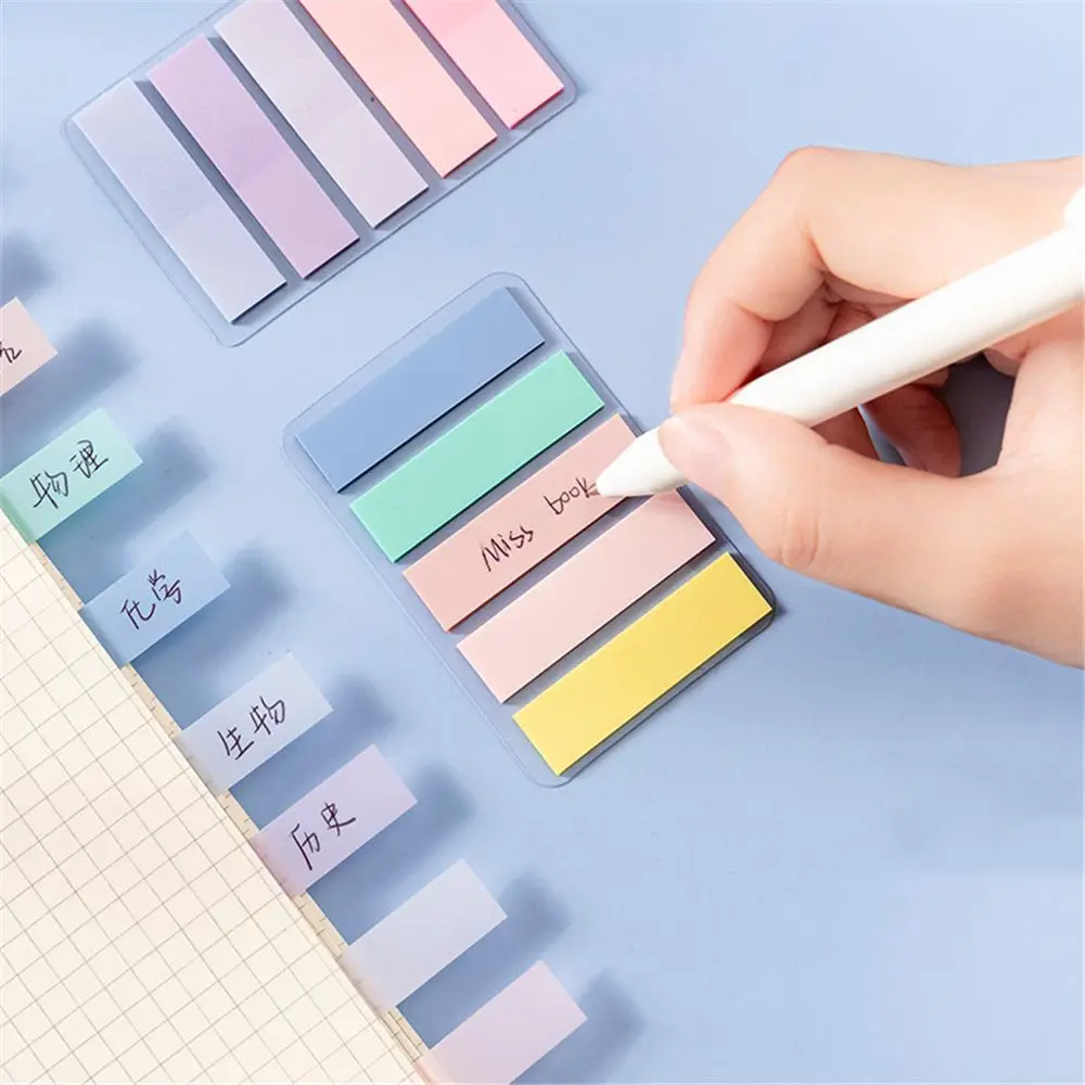 125 fogli Sticky Notes Index Flags Candy Color Memo Pad Tab Strip Key Points Label Notepad segnalibro Posted It Sticky Notes